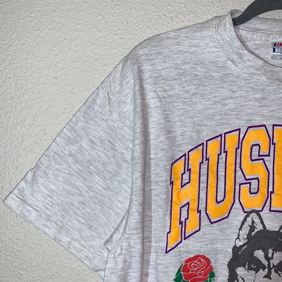 Vintage Hanes Beefy Husky’s 1992 ROSE BOWL T-Shirt SZ L NATIONAL CHAMPIONSHIP - Picture 8 of 12